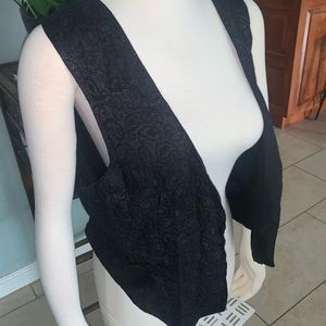Vintage Black Paisley Vest